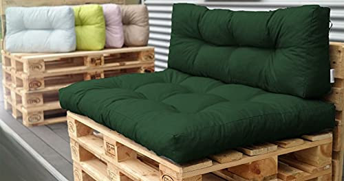 Royal Schneider Palettenkissen Set Palettensofa Palettenpolster Sitzkissen oder Rückenkissen 120x80cm, 18-Olive, 7er Set
