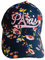 Vianaya Cap Paris Eiffelturm – Blumen auf grünem Hintergrund Marineblau – Stil: Junge und Casual – Stickerei mit Relief