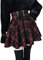 Damen Plaid A-Linie Rock Gothic High Waist Plissee Flare Short Mini Skater Rock Rotes Plaid M