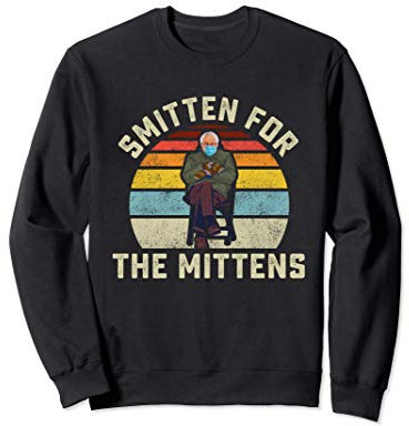 Geschlagen für die Handschuhe Bernie Sanders Lustige Meme Sweatshirt