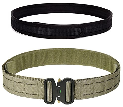 TWINFALCONS Taktischer Gürtel mit Schnellverschluss, Kampfgürtel Militär Schwerlast Molle Gürtels Arbeitsgürte mit innerer Anti-Rutsch-Pad für Herren Damen