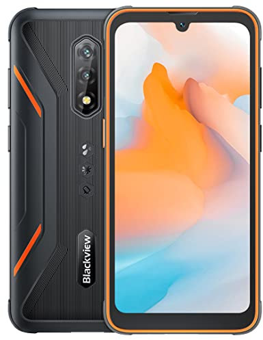 IP68 Rugged Mobile Phone Blackview BV5200, ArcSoft® 13MP+5MP, 4GB+32GB(1TB Extension), Android 12 DUAL SIM Free Waterproof Smartphone Unlocked, 6.1'' HD+, 5180mAh Battery, MIL-STD-810H, NFC GPS Orange