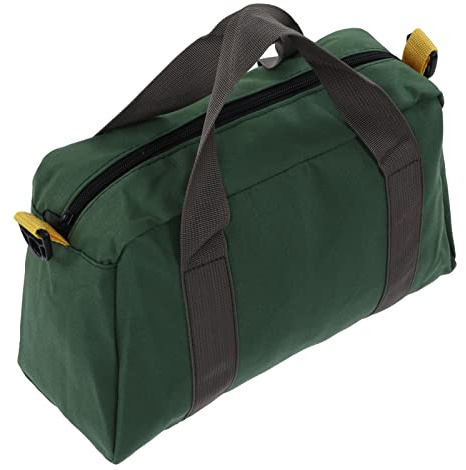 Bolsa de herramientas portátil vacía 30 x 18 x 12 cm lona grande impermeable bolsa de herramientas con asa, multiusos resistente al desgaste maletín de herramientas electricista carpintería