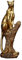 Figur, Ornament, Panther-Statuen, moderne abstrakte Gold-Panther-Skulptur, geometrische Harz-Leopard-Statue, Tierwelt, Dekoration, Geschenk, Handwerk, Ornament, Zubehör, Einrichtung ( Farbe : Golden C