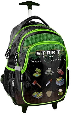 PASO PP23CR-997 Rucksack mit Rollen START GAME, mehrfarbig, bunt, 45 x 29 x 24 cm, Designer