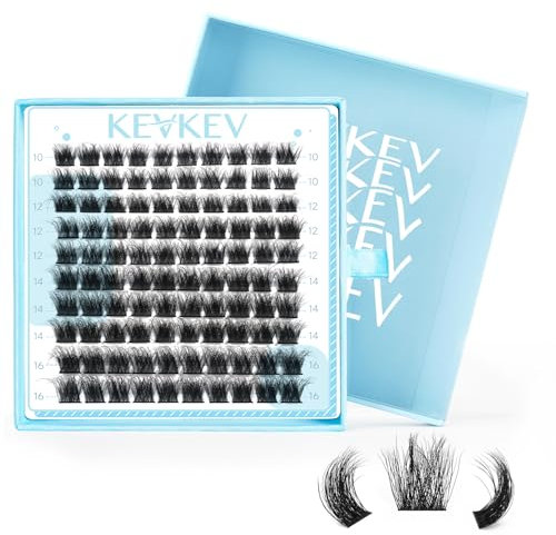 Lash Clusters 120 Pcs 3D Fluffy Eyelash Clusters Cluster Lashes DIY Cluster Eyelash Extensions Individual Lashes Thin Band & Soft(Sunflower,10-16mix)