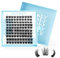 Lash Clusters 120 Pcs 3D Fluffy Eyelash Clusters Cluster Lashes DIY Cluster Eyelash Extensions Individual Lashes Thin Band & Soft(Sunflower,10-16mix)