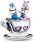The Charmery Character Ducks Donald and Daisy Teacup Charm 925 Sterling Silver Charm Compatible with Pandora Charms,and Many Other UK Charm Bracelets.