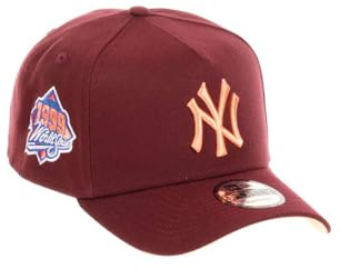 New Era New York Yankees MLB World Series 1999 Sidepatch Maroon 9Forty A-Frame Snapback Cap - One-Size