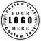 Cozifitgear Stempel mit individuellem Business-Logo, doppelter runder Rand, 3 Zeilen Text, selbstfärbend, Stempel, Gummi, personalisierbar, für lokale Geschäfte, personalisierbar, Schwarz, DZYZ001
