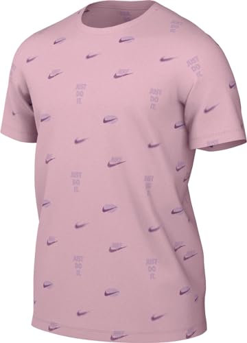 Nike M NSW Tee M90 12mo AOP T-Shirt Haut, Mousse Rose, m Hommes