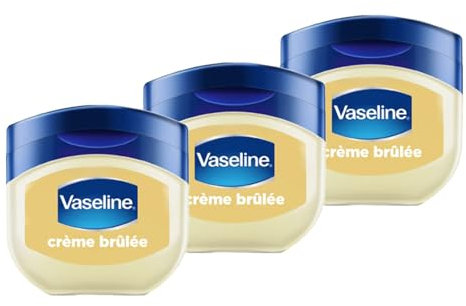 Vaseline Lip Therapy 7G Crème Brûlée | Pflegender Lippenbalsam für optimale Feuchtigkeit | 3x7g (Crème Brûlée (3er Pack))