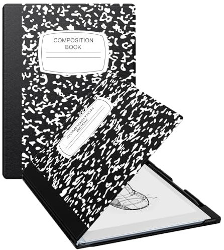 MoKo Case für Remarkable 2 Hülle, Leicht Harte Rückseite Schutzhülle mit Integriertem Stifthalter, Smart Tablet Folio Hülle für Remarkable 2 Tablet 10,3 2020, Schwarzes Notizbuch
