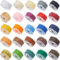 SUNNYCLUE 1 Box 25 Colors 0.65mm Wax Thread Set Waxed Polyester Cord Thread String Micro Macrame Strings Kumihimo Leather Friendship Beading Cords for DIY Craft Bracelets Necklaces jewellery Making