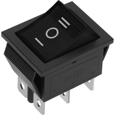 Create idea 5PCS Kippschalter KCD2-203 Wippschalter 3 Positionen Rocker Power Schalter für Elektrische Produkte Instrument Auto Boot Haushaltsgeräte Schwarz