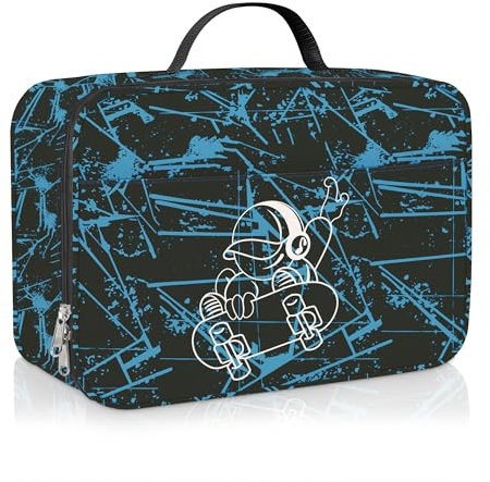 Clastyle Bolsa Termica Porta Alimentos Bebe Juego Bolsa Almuerzo Infantil Niños Portátil Bolsa Comida para Viaje Picnic Guarderia,Chico Monopatín