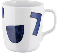 Alessi Itsumo - Yunoki ware NF08/89 - Mug di Design, Uso Quotidiano, Estetica Minimale, in Porcellana Bianca con Decoro Samiro Yunoki, 30 cl