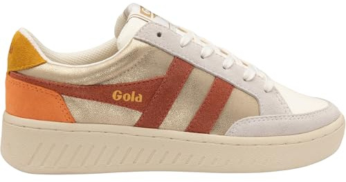 Gola Women's Superslam Blaze Sneaker, Gold/Chalk Pink/Windsor Wine, 5 UK