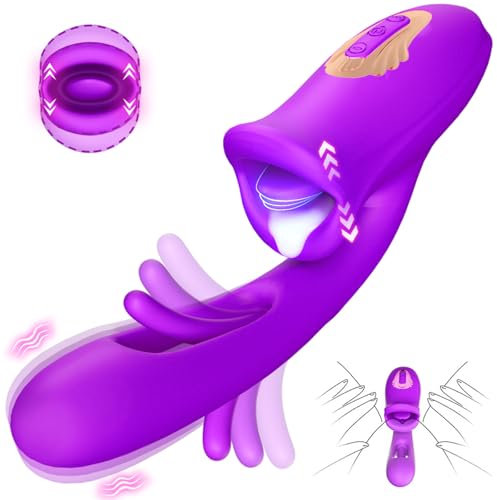 Zungen-Sexspielzeug Vibrator Sex Spielzeug für die Frau, G Punkt Vibrator Dildo-Vibratoren Klitorisstimulator 10 Zungenlecken 10 Vibrationsmodi 10 Flattern, Anal Sexspielzeug Sexspielzeug für Paare