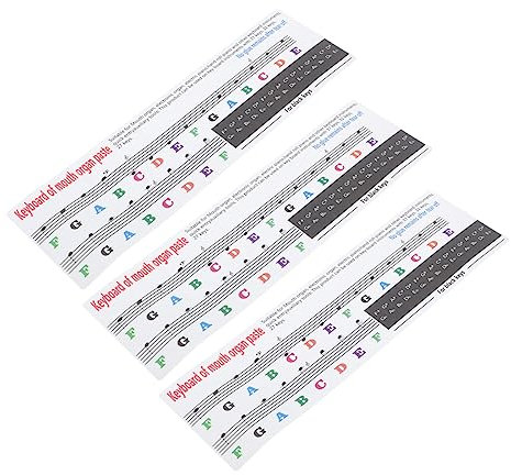 OFFSCH 3pcs Harmonica Scale Sticker Melodica Beginning Learning Decal for Musical Toys Boys and Girls