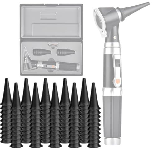 Jiusion Original 100 Pack 4mm Otoscope Speculum Tips for Jiusion 3X Otoscope or Same Style Otoscope, Disposabe Speculum Otoscope Caps Accessory 100pcs in Total