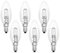 SCNNC Kerzenlampe E14 Dimmbar 230V, E14 C35 Kerzenbirnen Warmweiß 2700K, lampen Kerze E14 für Kronleuchter, Wandleuchten, Deckenleuchten, 6 Stück