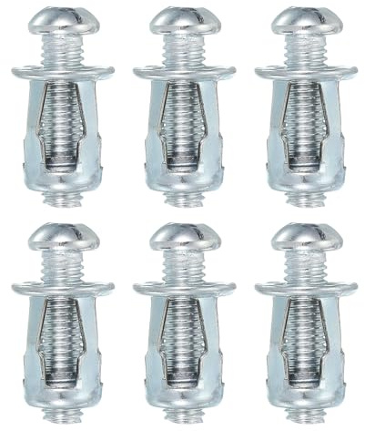 PATIKIL 6 pièces Écrous à expansion en acier carbone en forme de pétale | M8 x 30 mm, inserts à rivets fixations avec vis pour mur creux de fer, Écrous à expansion en forme de pétale