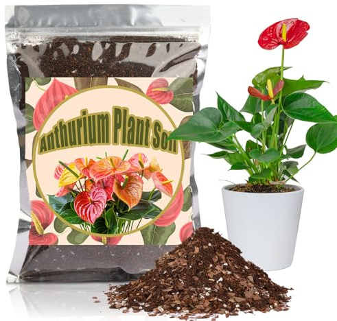 GOTVUGE Premium Blumenerde für Anthurium & Zimmerpflanzen – Optimale Entwässerung, Ohne Zusatzstoffe | Hochwertige Zimmerpflanzen Erde Mischung (2L)