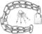6MMx50CM Padlock and Chain, 304 Stainless Steel Chain Link High Security Chain Bike Chain Lock for Motorbike Bicycle Scooter and Doors Theft Protection