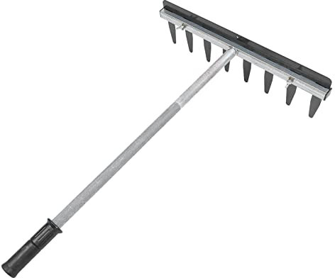 DIKACA Asche Leveler Rasenrechen Leveler Belüfter Rasenwerkzeug Flachsandrechen Gartensand Flachrechen Landschaftsrechen Faltbarer Rechen Für Sandfliesen Flachstaubrechen