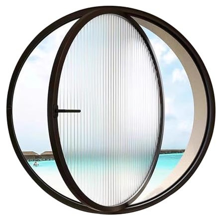 Ventanas Batientes Ventana Redonda Giratoria De 360° Con Forma De Luna, Para Sala De Estar, Dormitorio Y Baño, Con Ventilación Y Cristal Changhong, Para Cobertizo, Con Montaje Empotrado, Diámetro De 4