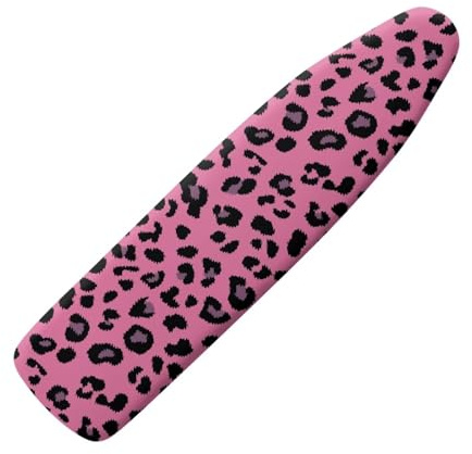 Pink and Black - Leopard Funny Ironing Board Cover Standard Size Fits Most Standard Iron Boards with 100% Cotton,Easy to install