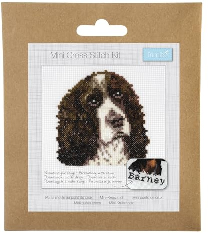 Mini Springer Spaniel Cross Stitch Kit by Material Needs