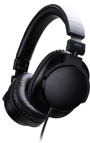 Luocute Cuffie di Registrazione in Studio, Cuffie di Monitoraggio DJ Cablate su Ear con Driver da 40 Mm Design Posteriore Ergonomico per la Registrazione dello Streaming Live