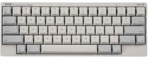 HHKB Professional Classic Type-S Mechanische Tastatur, kompakt, 60 %, leise, Topre-Schalter, weiß, SKU: PA50952-1401 / Modell: PD-KB401WSC