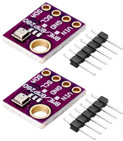 ARCELI BME280 Digitaler 5V Barometrischer Sensor Module, Temperatur- und Feuchtigkeitssensor Modul IIC I2C Druck Temperatur Luftfeuchtigkeit Modul Board kompatibel mit Arduino Raspberry Pi(2 Stück)