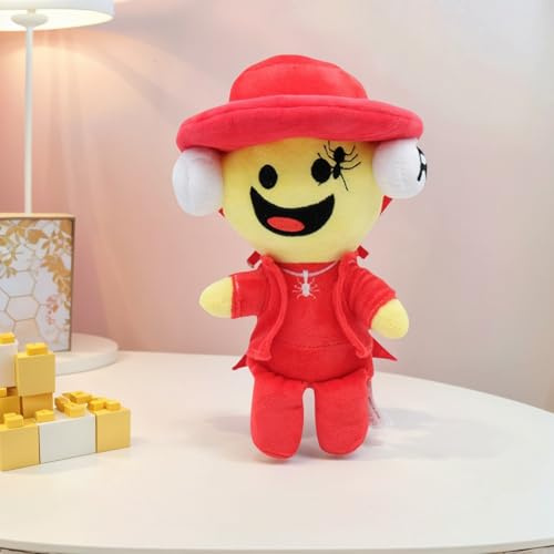 Cymwer Anime Plush Toy Soft & Cuddly Cartoon Stuffed Doll Toy Game Peripheral Plushie for Collectible and Home Decor Fans Gifts-Man in Red