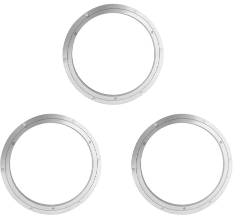 Buhdjfnke 3X Aluminium Drehbarer Drehteller Lager Schwenkteller 12 Silber