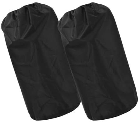 AMUSLESUR Camper propane tank cover set of 2 black 210D Oxford fabric gas bottle protection for patio and camping