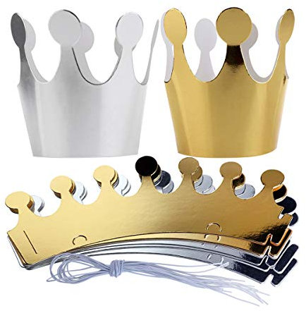 rosenice Geburtstag Papier Hut Prinzessin Party Kronprinzessin Partyartikel für Kinder, 10pcs