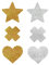 Ypser Lot de 80 paires de cache-tétons jetables en satin pour femme, 6 paires de paillettes dorées et argentées, taille unique