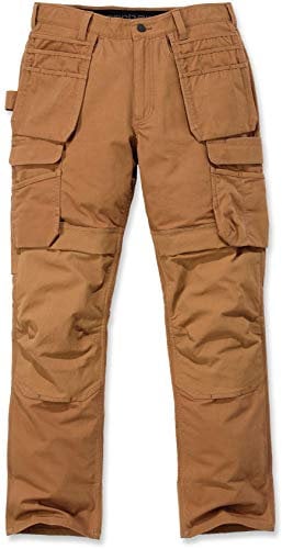 Carhartt Steel Rugged Flex Relaxed Fit Doppelfront-Cargo-Arbeitshose mit Mehreren Taschen, Herren, Braun, W38/L32