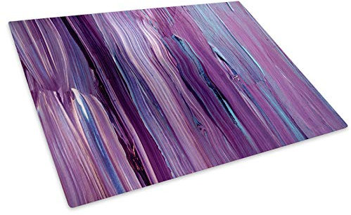 Purple Blue Black Glass Chopping Board Kitchen Worktop Saver Protector