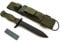 KOSxBO® BW Messer 26,5 cm - Multipurpose Militär Kampfmesser mit Schleifstein - taktisches Kampfmesser - Jagdmesser - Outdoor - Freizeitmesser grün schwarz - USA Knife