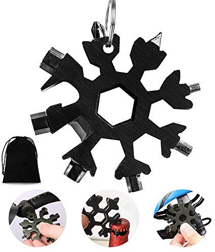 1 Stück Edelstahl Multitool Schneeflocke 18 in 1 Werkzeug