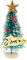BANAMANA 1: 12 Puppenhaus Miniatur-Weihnachtsbaum Frohe Weihnachten Briefe Brett aus Holz Stand Dekoration-Festival-Dekoration