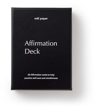 Mal Paper Affirmation Card Deck – 52 Stück,Ideal für Achtsamkeits-Herausforderung, Mantras, inspirierende Karten und als positives Denkwerkzeug,Dankbarkeitskartengeschenke für Männer und Frauen