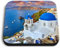 1 x Square MDF Fridge Magnet - Santorini Greece Greek Travel Beach 24142