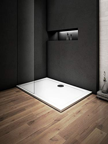 Aica Sanitär Duschwanne Duschtasse 110X90cm für Duschabtrennung walk in Duschwand Dusche Duschkabine Duschtür