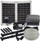 Agora-Tec® at-Solar Bachlaufpumpen - Set 20W-BLH monokristallin mit Akku und LED Ring inkl. 9 Meter Bachlaufschlauch und LED Halter, Förderhöhe: 3,05 m bei Verwendung eines Schlauches